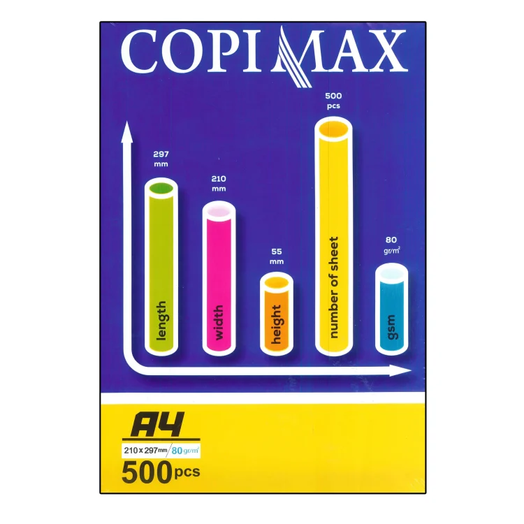 کاغذ A4 کپی مکس مدل نمودار 80 گرمی بسته 500 عددی