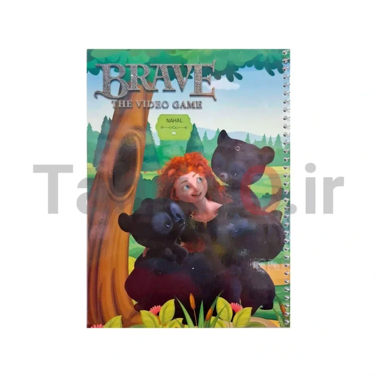 دفتر 60 برگ نهال جلد شده با طرح brave