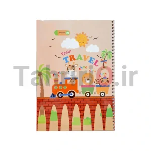 دفتر 60 برگ نهال جلد شده حاشیه دار طرح travel